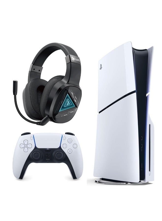 Sony PlayStation 5 Slim Disc Console (KSA Version) With LOG G750 Wireless Gaming Headset - Image 1