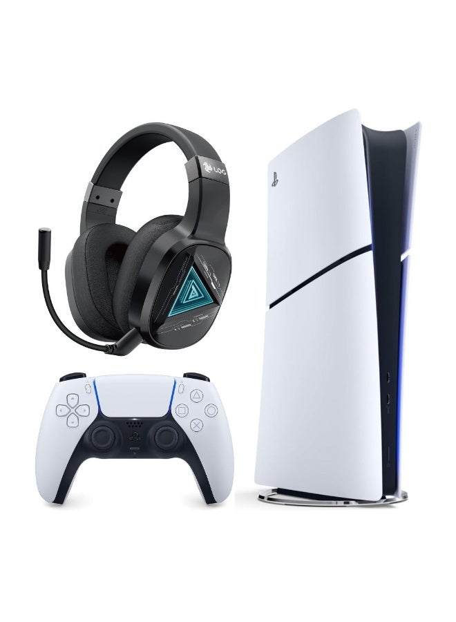 Sony PlayStation 5 Slim Digital Console (KSA Version) With LOG G750 Wireless Gaming Headset - Image 1