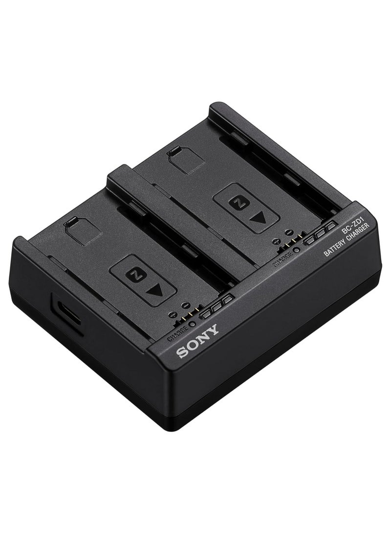 سوني Battery Charger BC-ZD1 | Battery Charger for high-Capacity NP-FZ100 Batteries (x2) with USB Power Delivery (PD) Support - Image 3