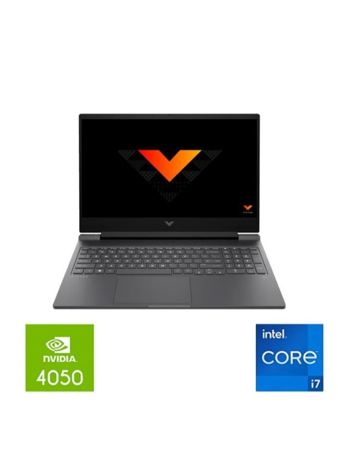 HP VICTUS16-R0045NE Laptop with 16 inch FHD / Intel Core i7-13700H / 16 GB RAM / 1 GB SSD / NVIDIA GeForce RTX 4050 / English/ DOS /Silver English silver - Image 1