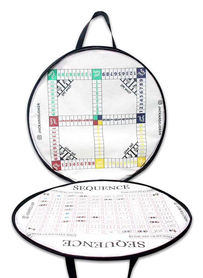 جاكارو جوكر لعبة جاكارoo الخشبية المزدوجة الجوانب لـ 4-6 لاعبين مع حقيبة، كرات وبطاقات - Image 2