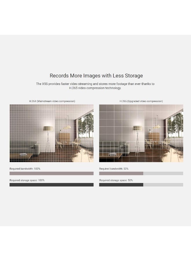 إيزفيز CS-X5S-4W Wireless Network Video Recorders with HDMI & VGA Outputs, Wi-Fi Range up to 300 ft.(100 m),Supports 5-Megapixel Cameras, Up to 8TB Storage - Image 3