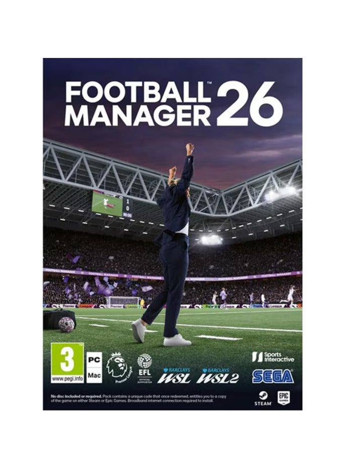 Sega Football Manager PEGI  26 PC - PC Games
