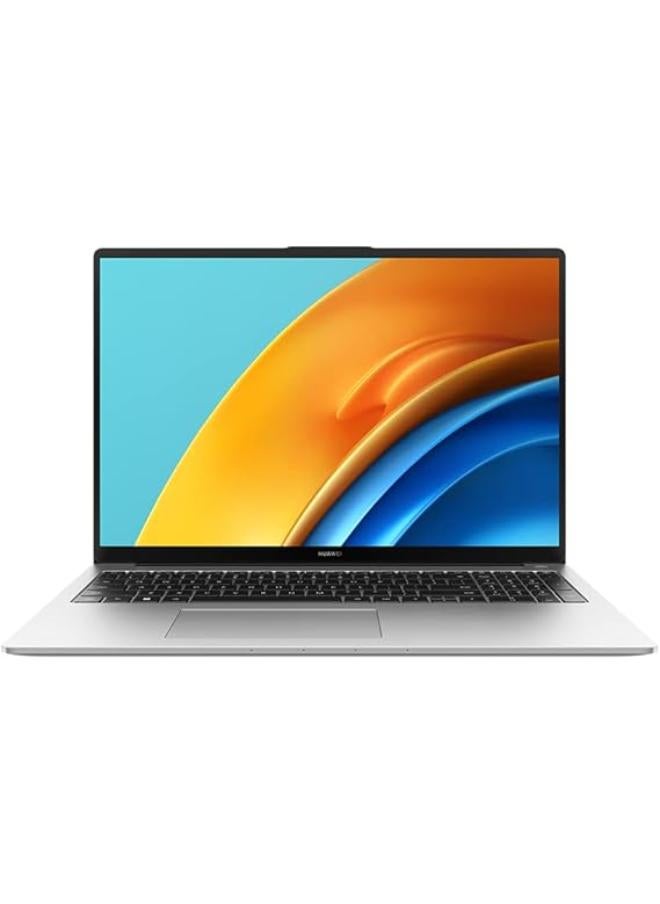 HUAWEI MateBook D16 (Upgraded Version) Laptop With 16 Inch Full HD (1920X1080) Display, Intel Core i5-12450H Processor/8GB RAM DDR5/512GB SSD/Windows 11 Pro/ English/Arabic Mystic Silver - Image 1