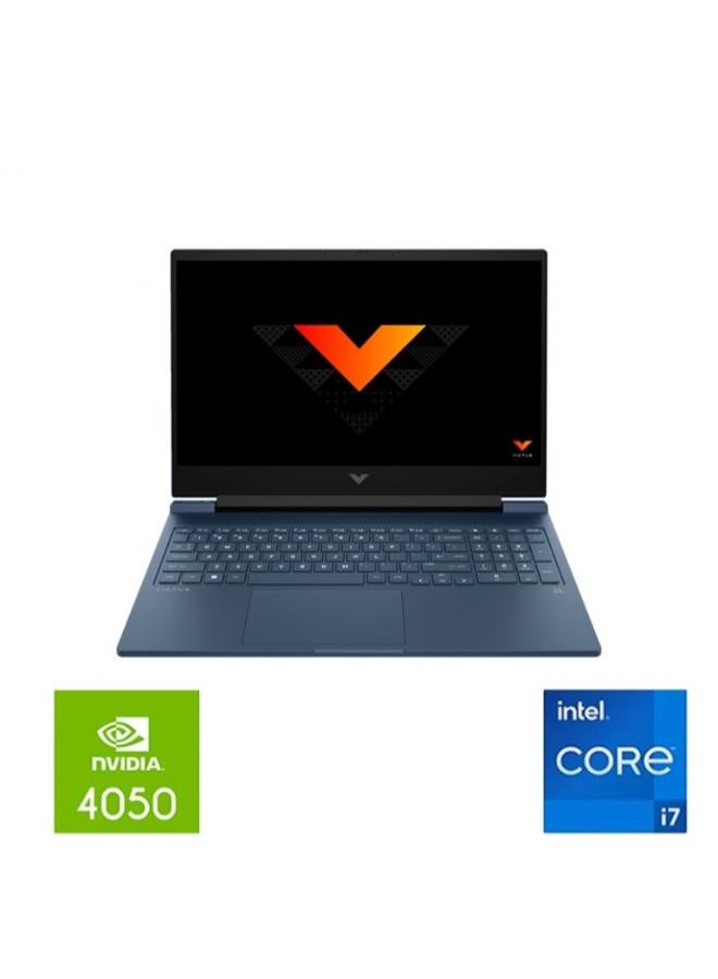HP VICTUS16-R0046NE Laptop with 16 inch FHD / Intel Core i7-13700H / 16 GB RAM / 1 GB SSD / NVIDIA GeForce RTX 4050 / English/ DOS /Blue English blue - Image 1
