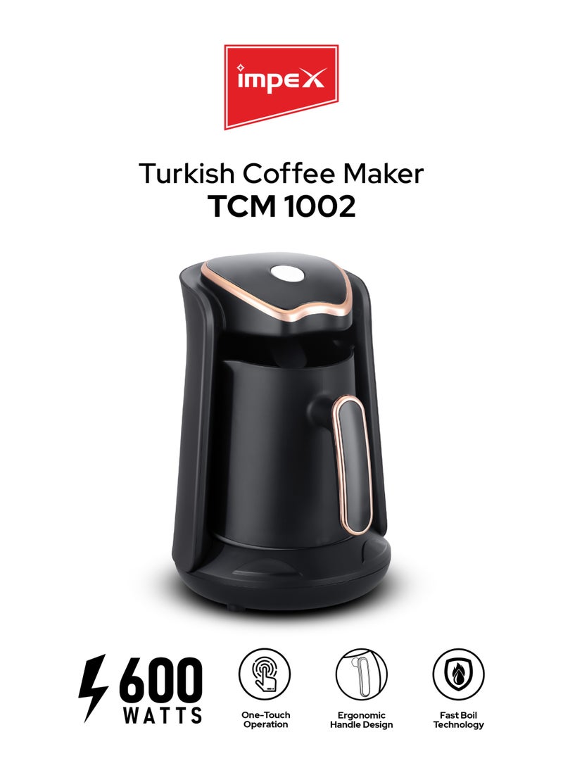 إمبكس صانعة القهوة التركية | تقنية الغلي السريع | سعة 500 مل | إبريق قهوة كهربائي مع إيقاف تلقائي، حماية من الغليان الجاف، مقبض مقاوم للحرارة، قاعدة قابلة للفصل، تشغيل بلمسة واحدة | نظام حماية متعدد | جودة عالية | - Image 1