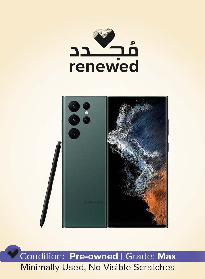 سامسونج Renewed - Galaxy S22 Ultra Dual SIM  Green 8GB RAM 128GB 5G - International Version - Image 1