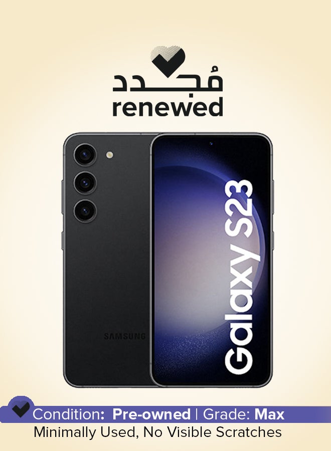 Samsung Renewed - Galaxy S23 5G Single SIM + eSIM Phantom Black 8GB RAM 128GB - International Version - Image 1