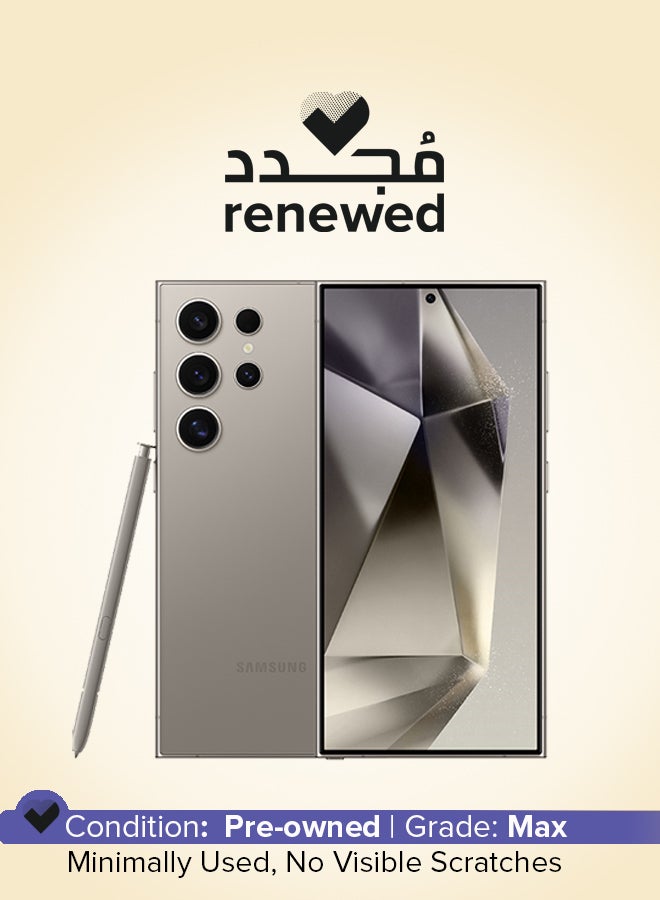 سامسونج مجدد - جالكسي S24 ألترا رمادي تيتانيوم 12 جيجابايت رام 256 جيجابايت 5G - النسخة الدولية - Image 1