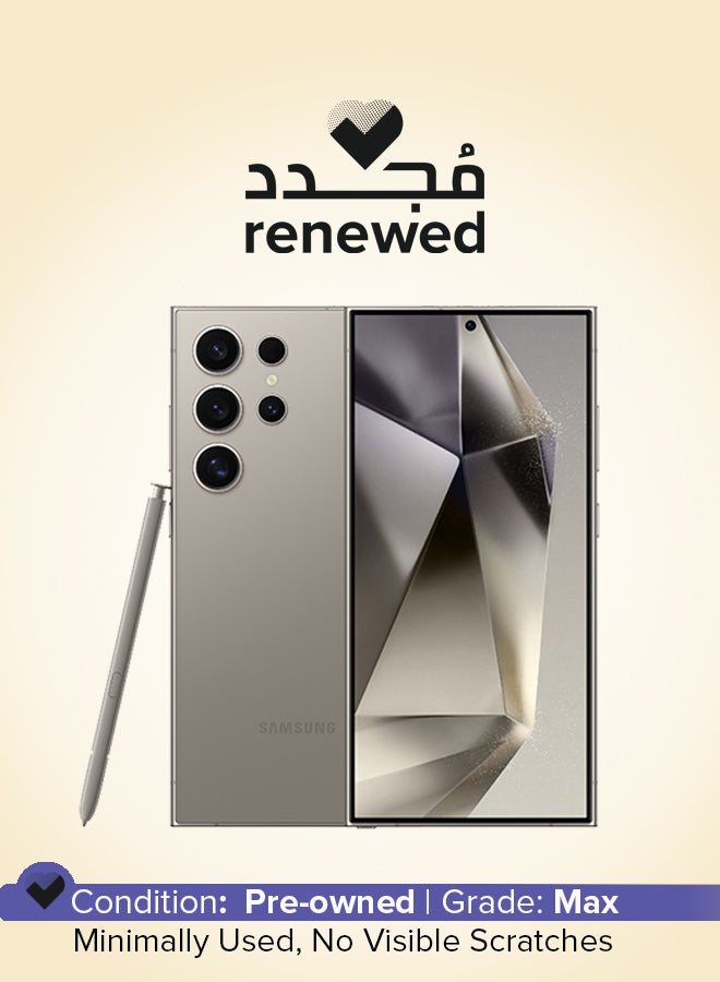 سامسونج مجدد - جالاكسي S24 ألترا رمادي تيتانيوم 12 جيجابايت رام 512 جيجابايت 5G - النسخة الدولية - Image 1