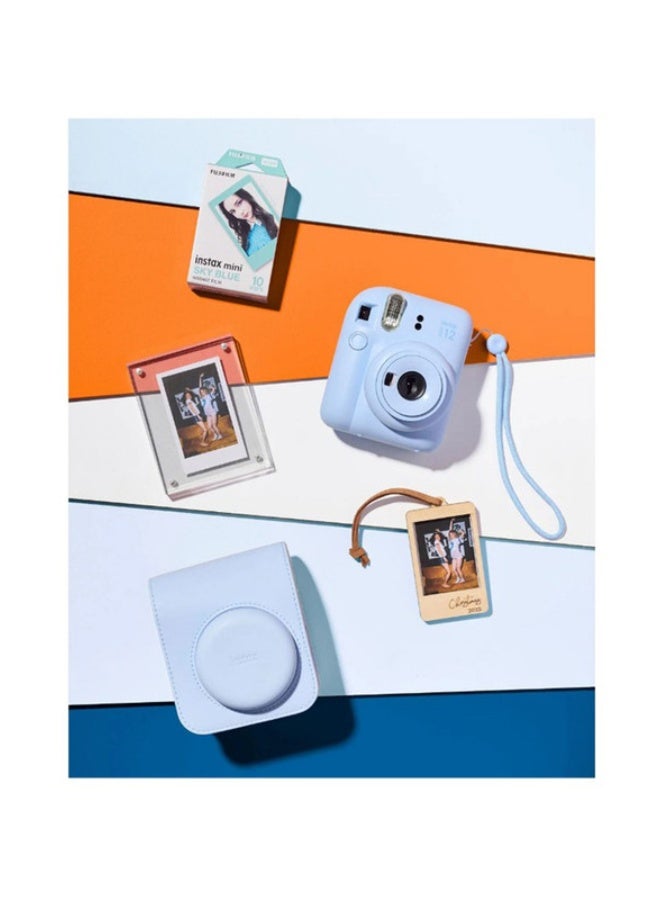 فوجي فيلم Fujifilm Instax Mini12 Instant Camera Kit (Pastel Blue) Mini12 Camera case Blue,instax mini film 10pk Sky Blue,Acrylic Photo Frame,Wooden Photo Bag Tag/ornament - Image 5