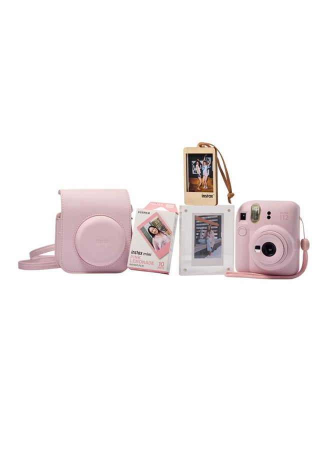 فوجي فيلم Fujifilm Instax Mini12 Instant Camera Kit (Blossom Pink) Mini12 Camera case Pink,nstax mini film 10pk Pink Lemonade,Acrylic Photo Frame,Wooden Photo Bag Tag/ornament - Image 2