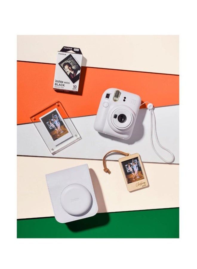 Fujifilm Instax Mini12 Instant Camera Kit (Clay White) Mini12 Camera case White,instax mini film 10pk Black frame, Acrylic Photo Frame,Wooden Photo Bag Tag/ornament - Image 5