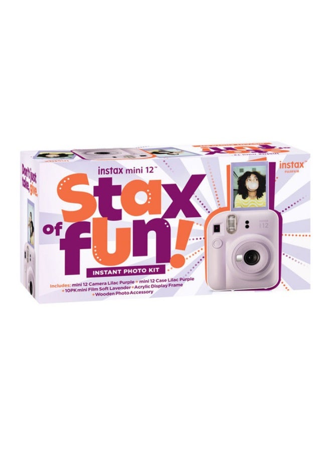 Fujifilm Instax Mini12 Instant Camera Kit (Lilac Purple) Mini12 Camera case Purple,instax mini film 10pk Soft lavender, Acrylic Photo Frame,Wooden Photo Bag Tag/ornament - Image 3