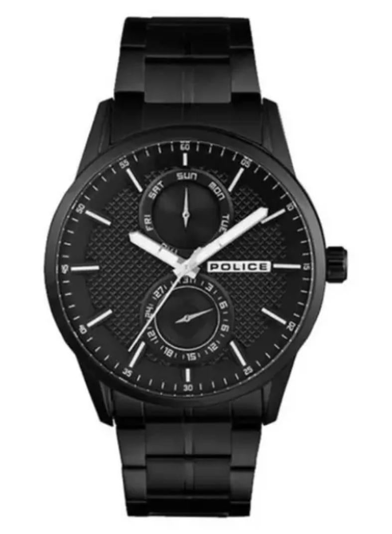 POLICE Men's Branson Gun Black Dial Black Stainless Steel Bracelet Multifunction Watch - 45mm - Image 1