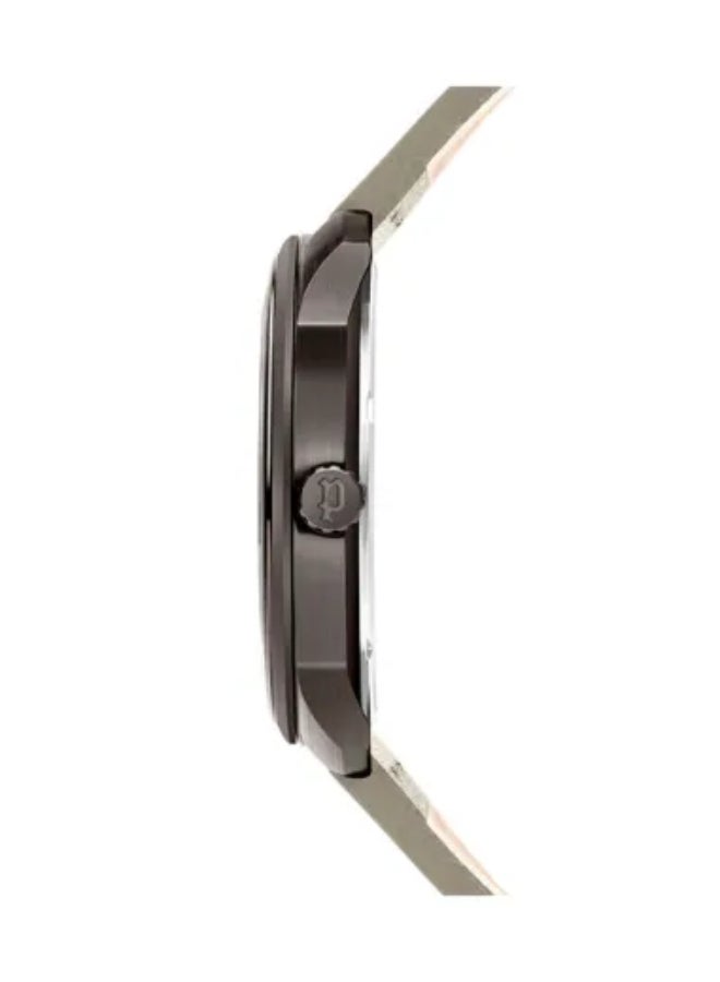 بوليس ساعة أنالوج بليدر بقرص رمادي وحزام جلد رمادي داكن - 42 مم - Image 3