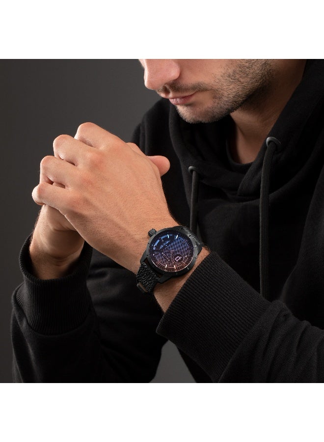 POLICE Men's Neist Black Dial Black Leather Strap Analog Watch - 45mm - Image 2