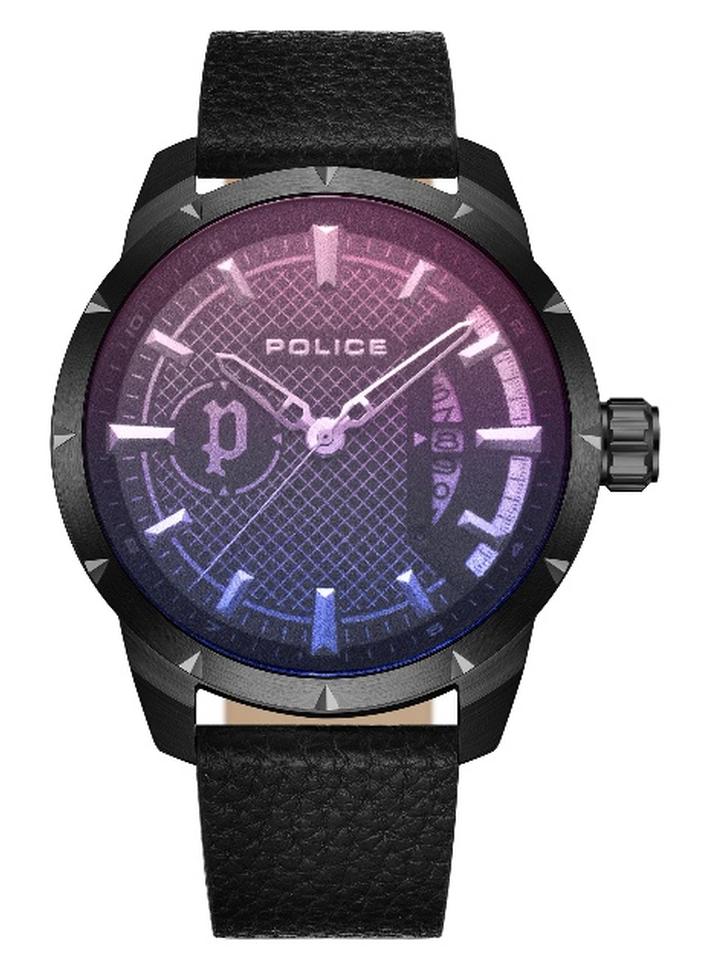 POLICE Men's Neist Black Dial Black Leather Strap Analog Watch - 45mm - Image 1