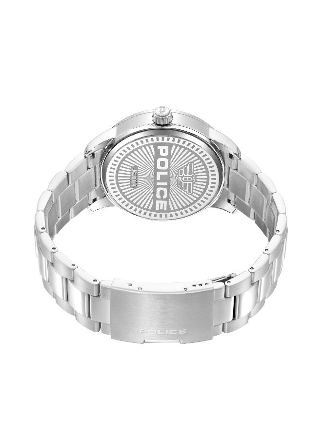 POLICE Men's Raho Burgundy Dial Silver Stainless Steel Bracelet Analog Watch - 44mm - Image 3