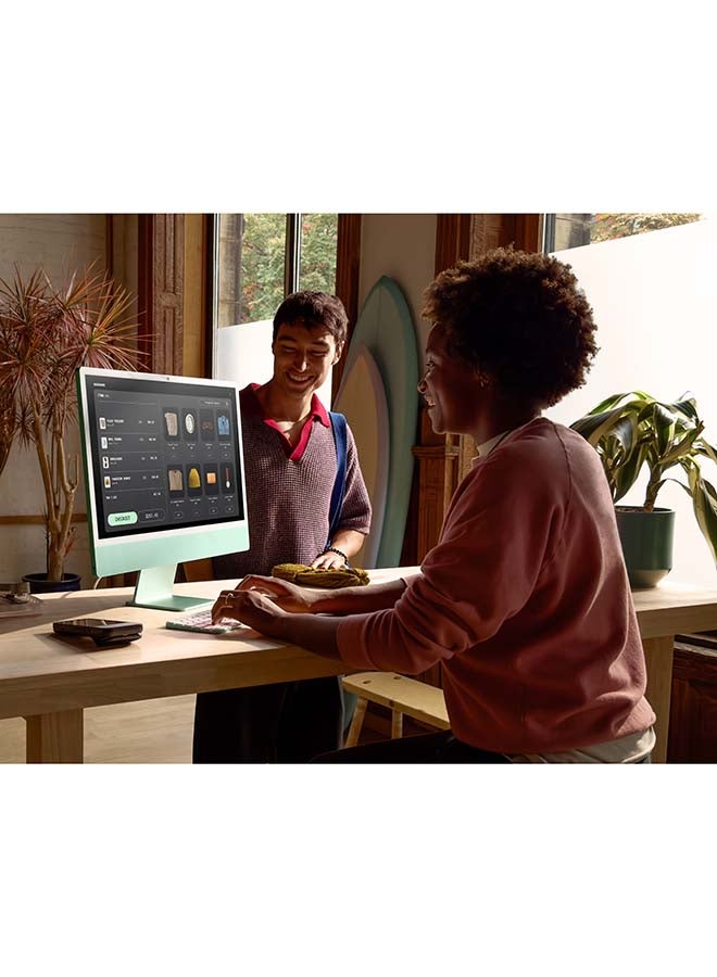 ابل  24-inch iMac MD3H4 with Retina 4.5K Display With Nano-texture Display, M4 Chip 10-Core CPU 10-Core GPU Processor/16GB RAM/256GB SSD/macOS English, Silver English Silver - Image 3