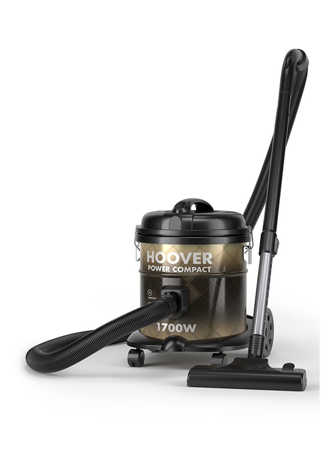 HOOVER Power Compact Drum Vacuum Cleaner - Deep Cleaning Results - Warranty Included 15 L 1700 W CDCY-T0XS Black and Gold - Image 3