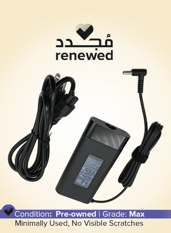 HP Renewed -  Blue Pin 120W Laptop Charger Adapter Black - Image 1