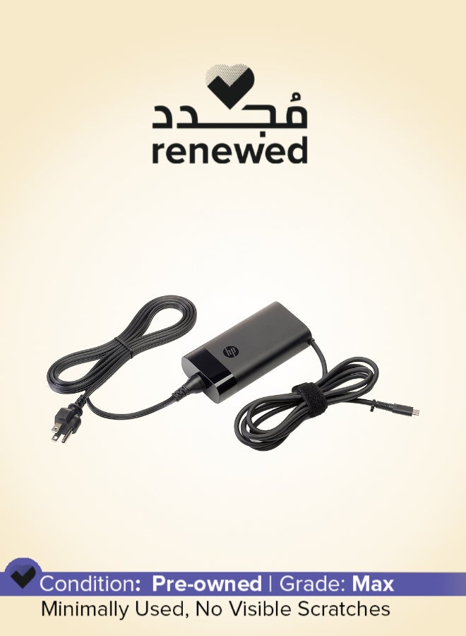 HP Renewed -  Type-C 90W Laptop Charger Adapter Black - Image 1