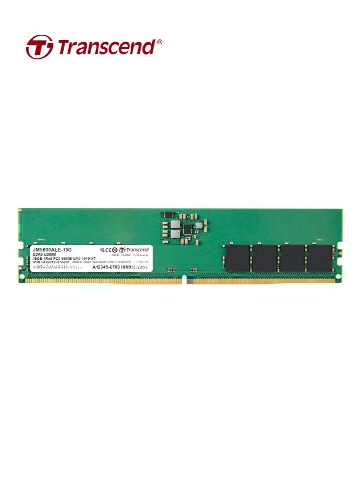 Transcend JetRAM UDIMM 16GB DDR5 5600 Mhz | CL46 1.1V | JM5600ALE-16G | Desktop Memory RAM - 5inch green 5inch green - Image 2
