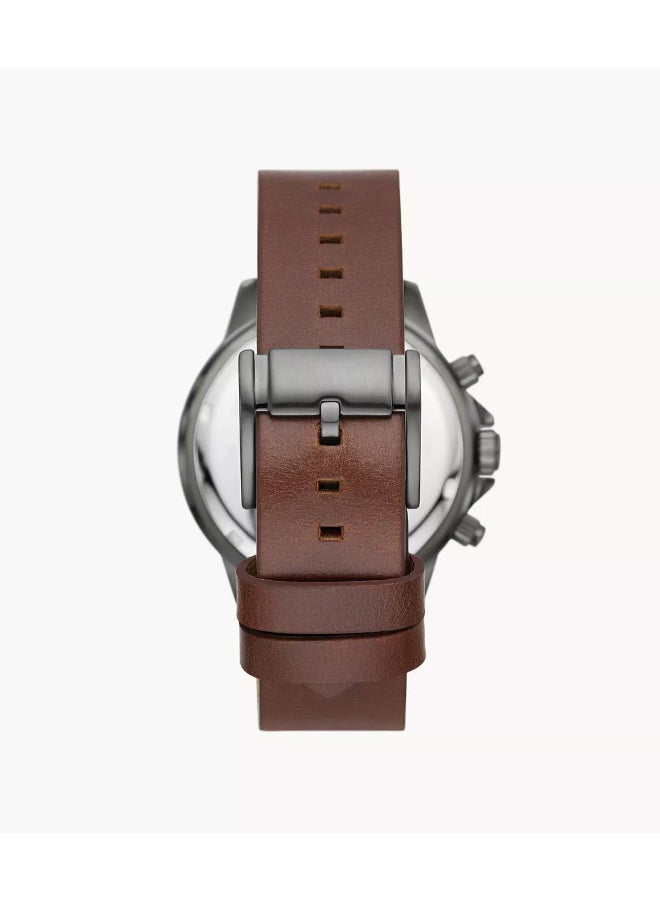 FOSSIL Men's Bannon Multifunction Brown Leather Watch BQ2709 - 45mm - Image 3