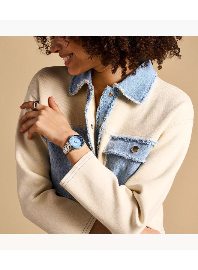 FOSSIL Women's Blue Dive Three-Hand Stainless Steel Watch ES5353 - 36mm - Image 4