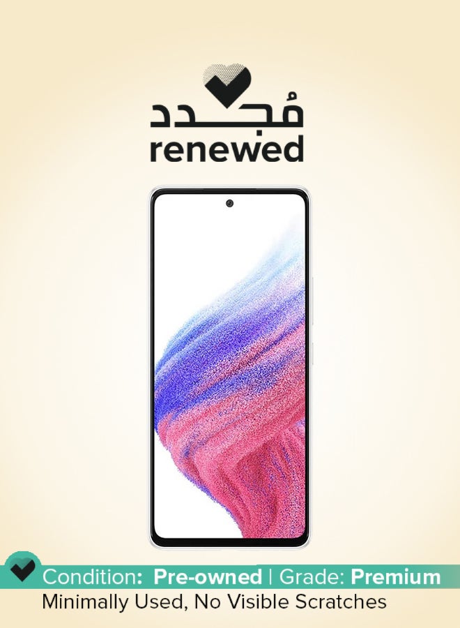 سامسونج مجدد - جالاكسي A53 شريحة واحدة أبيض رائع 6 جيجابايت رام 128 جيجابايت 5G - النسخة الدولية - Image 1
