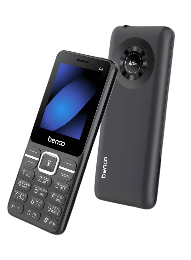 بينكو هاتف محمول G6 4G مع لوحة مفاتيح بدون كاميرا باللون الأسود - نسخة الشرق الأوسط - Image 2