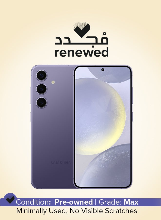Samsung Renewed - Galaxy S24 Dual SIM Cobalt Violet 8GB RAM 128GB 5G - International Version - Image 1