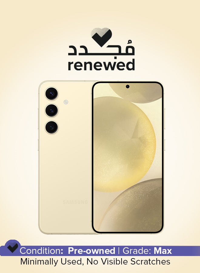 Samsung Renewed - Galaxy S24 Dual SIM Amber Yellow 8GB RAM 128GB 5G - International Version - Image 1