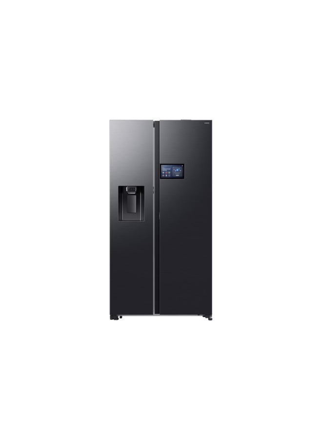 Samsung 615L Net Capacity Bespoke AI Side by Side Refrigerator with AI Inverter Compressor 9" LCD AI Home, WiFi Embedded & SmartThings App Support, RS90F64D1FAE black - Image 1