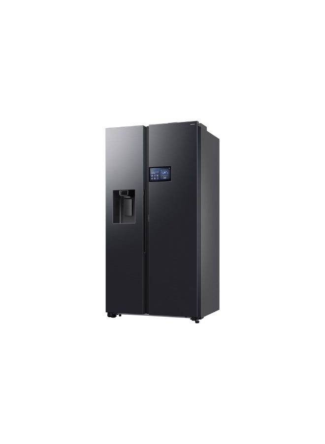 Samsung 615L Net Capacity Bespoke AI Side by Side Refrigerator with AI Inverter Compressor 9" LCD AI Home, WiFi Embedded & SmartThings App Support, RS90F64D1FAE black - Image 3