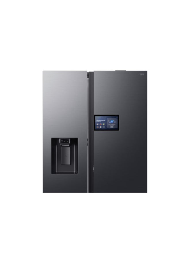 Samsung 615L Net Capacity Bespoke AI Side by Side Refrigerator with AI Inverter Compressor 9" LCD AI Home, WiFi Embedded & SmartThings App Support, RS90F64D1FAE black - Image 5