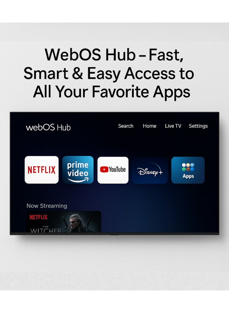 جي في سي تلفاز ذكي QLED 4K UHD بحجم 75 بوصة | تلفاز Edgeless WebOS Hub مع جهاز تحكم سحري، بلوتوث، صوت دولبي، Apple Airplay، معالج رباعي النواة، واي فاي - LT-75NQ7155W - Image 5