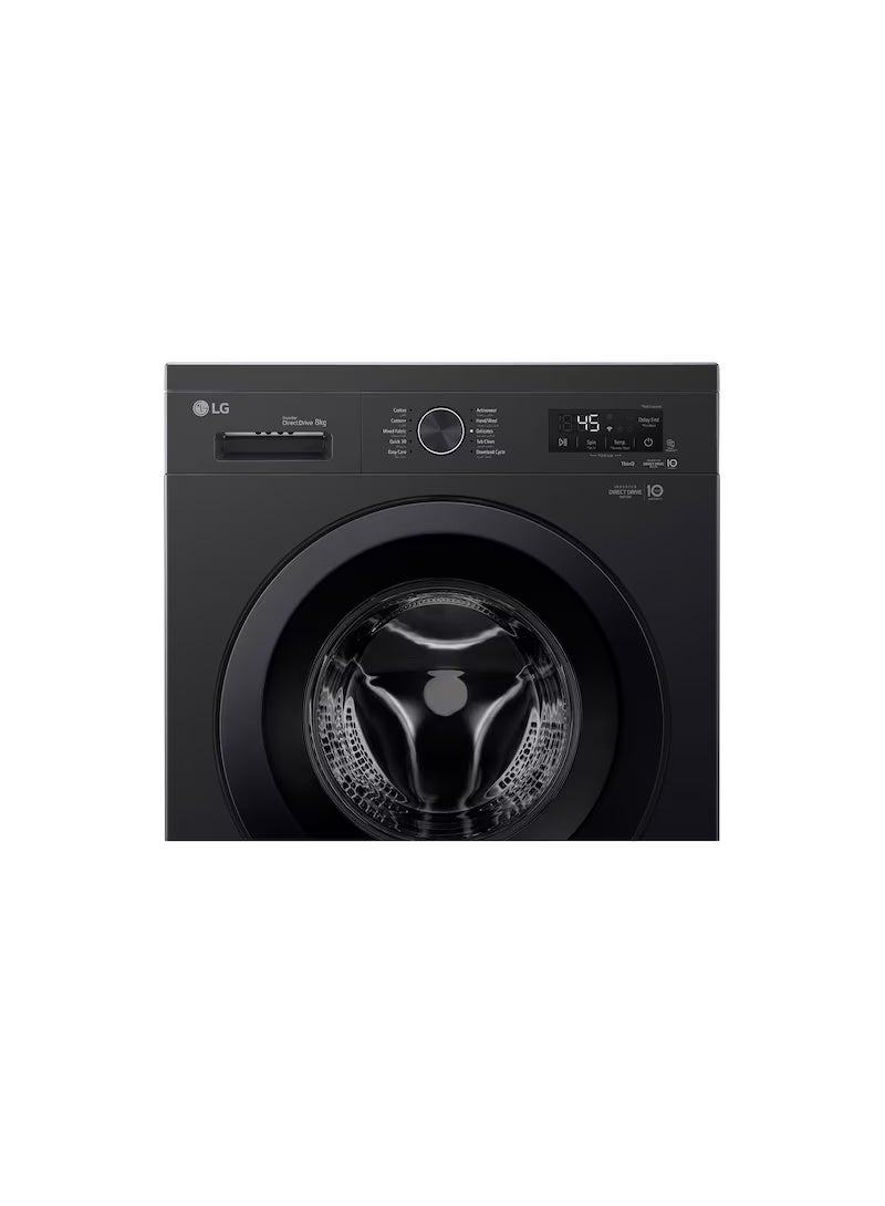 إل جي LG Front Loading Wifi Inverter Washing Machine - 8KG - Onyx Black - F4Y2TYG6X 8 kg F4Y2TYG6X black - Image 3