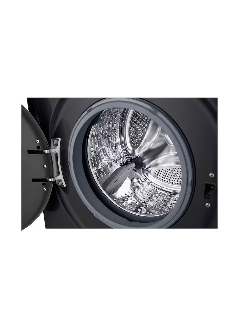 إل جي LG 9 kg Front Load, 1400RPM, ThinQ (Wi-Fi) F4Y2VYGYZ Platinum Black 9 kg F4Y2VYGYZ platinum black - Image 2