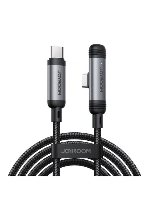 Joyroom USB-C to USB-C Angled Fast Charging Cable 60W, 1.2m - Black black