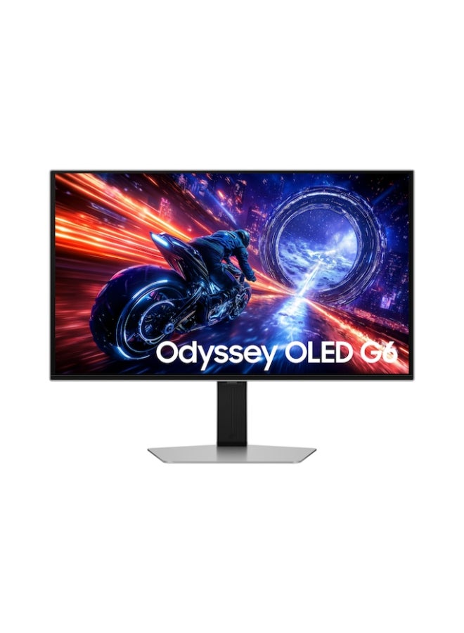 Samsung Odyssey OLED G6 G60SF 2K QHD 500 Hz 1Ms Response Time G-Synce with Pivot Gaming Monitor Silver - Image 1