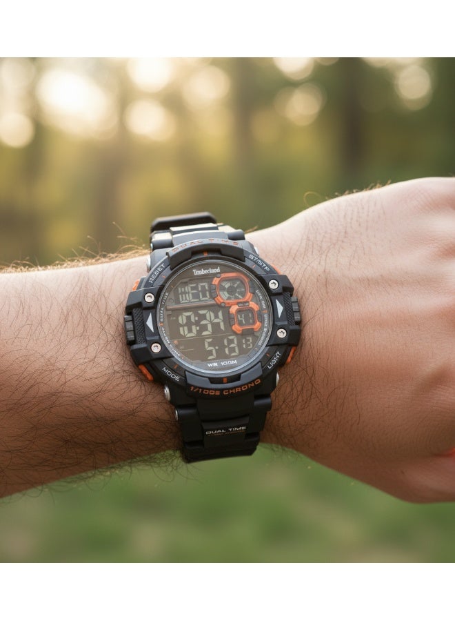 Timberland Men's Tuxbury Men's Gunmetal Dial Black Stainless Steel Bracelet Analog Watch 3 ATM - Image 2