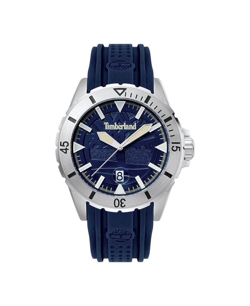 Timberland Men's Boylston Men's Blue Dial Blue Silicone Strap Analog Watch 10ATM - Image 4