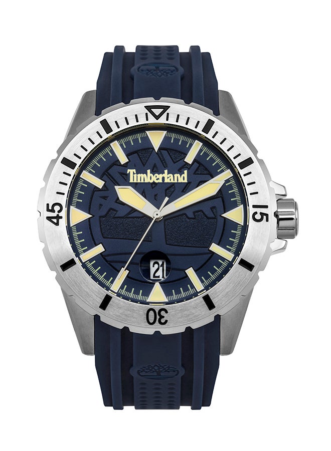 Timberland Men's Boylston Men's Blue Dial Blue Silicone Strap Analog Watch 10ATM - Image 1