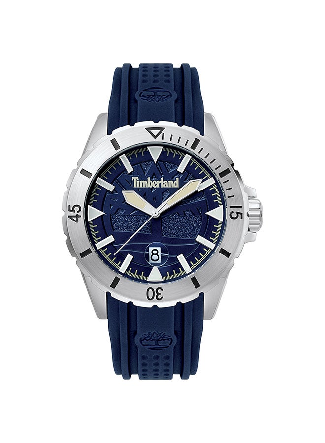 Timberland Men's Boylston Men's Blue Dial Blue Silicone Strap Analog Watch 10ATM - Image 3