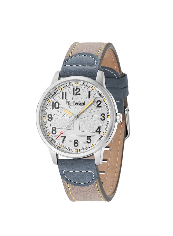 تمبرلاند ساعة أنالوج للرجال من أبيغتون بقرص أبيض وحزام جلد بني 5ATM - Image 4