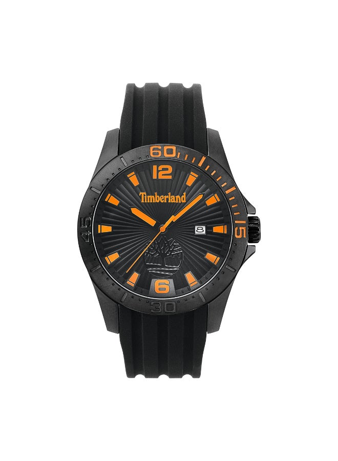 Timberland Men's Dennett Men's Black Dial Black Silicone Strap Analog Watch 5ATM - Image 1