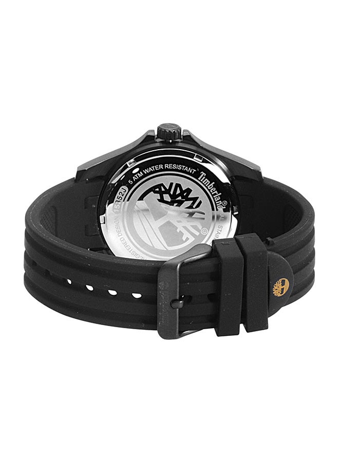 Timberland Men's Dennett Men's Black Dial Black Silicone Strap Analog Watch 5ATM - Image 3