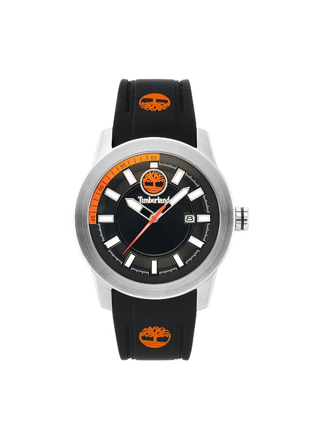 Timberland Men's Fenway Men's Black Dial Black Silicone Strap Analog Watch 5ATM - Image 1